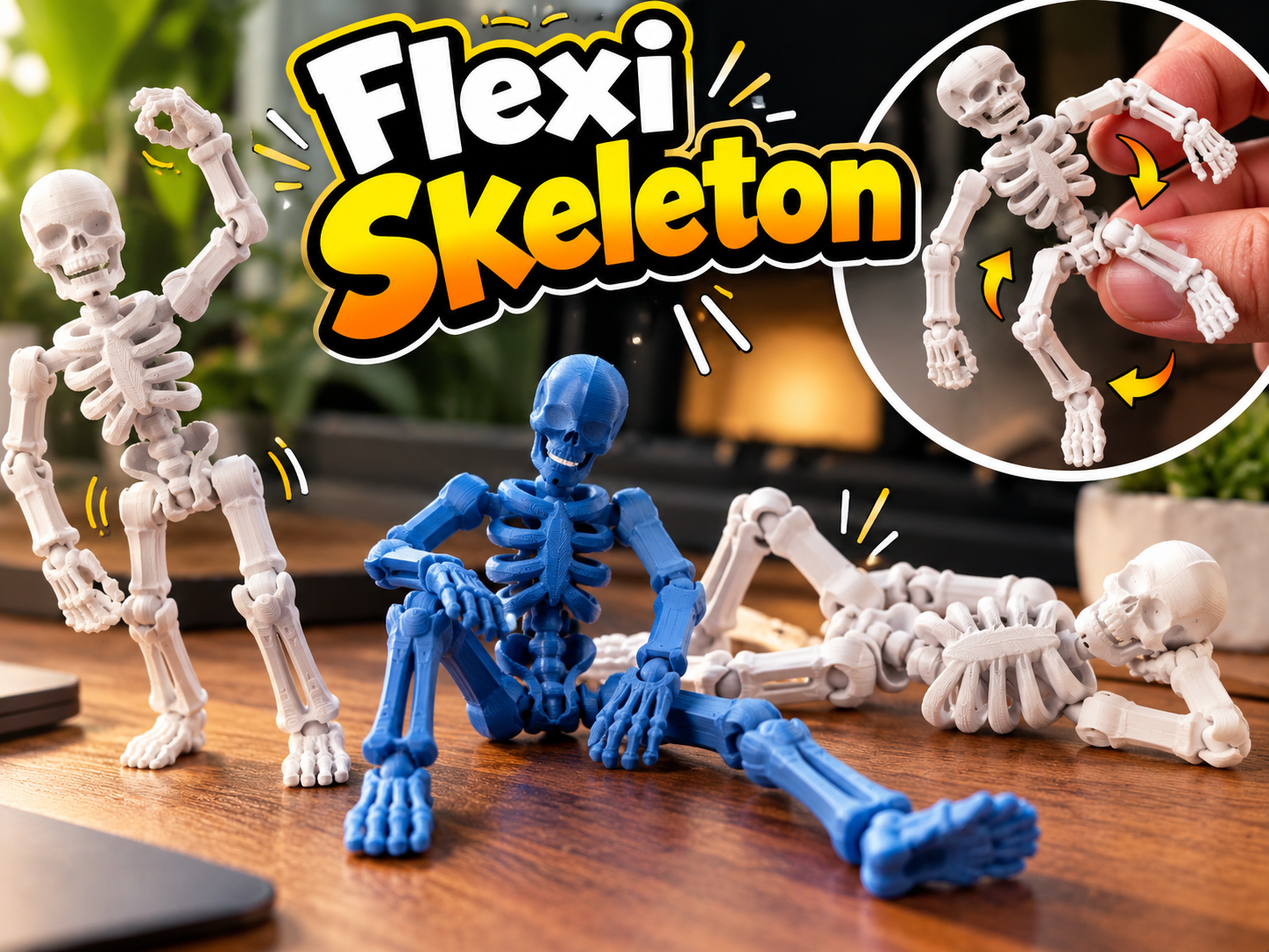 FlexiBones! — The Posable Skeleton Fidget - 1