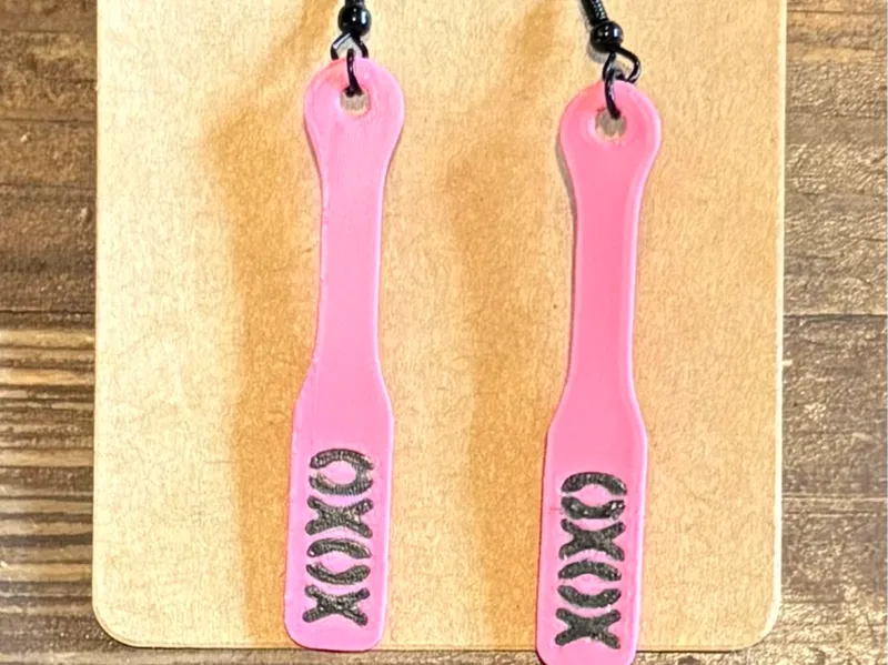 Sex Paddle Earrings
