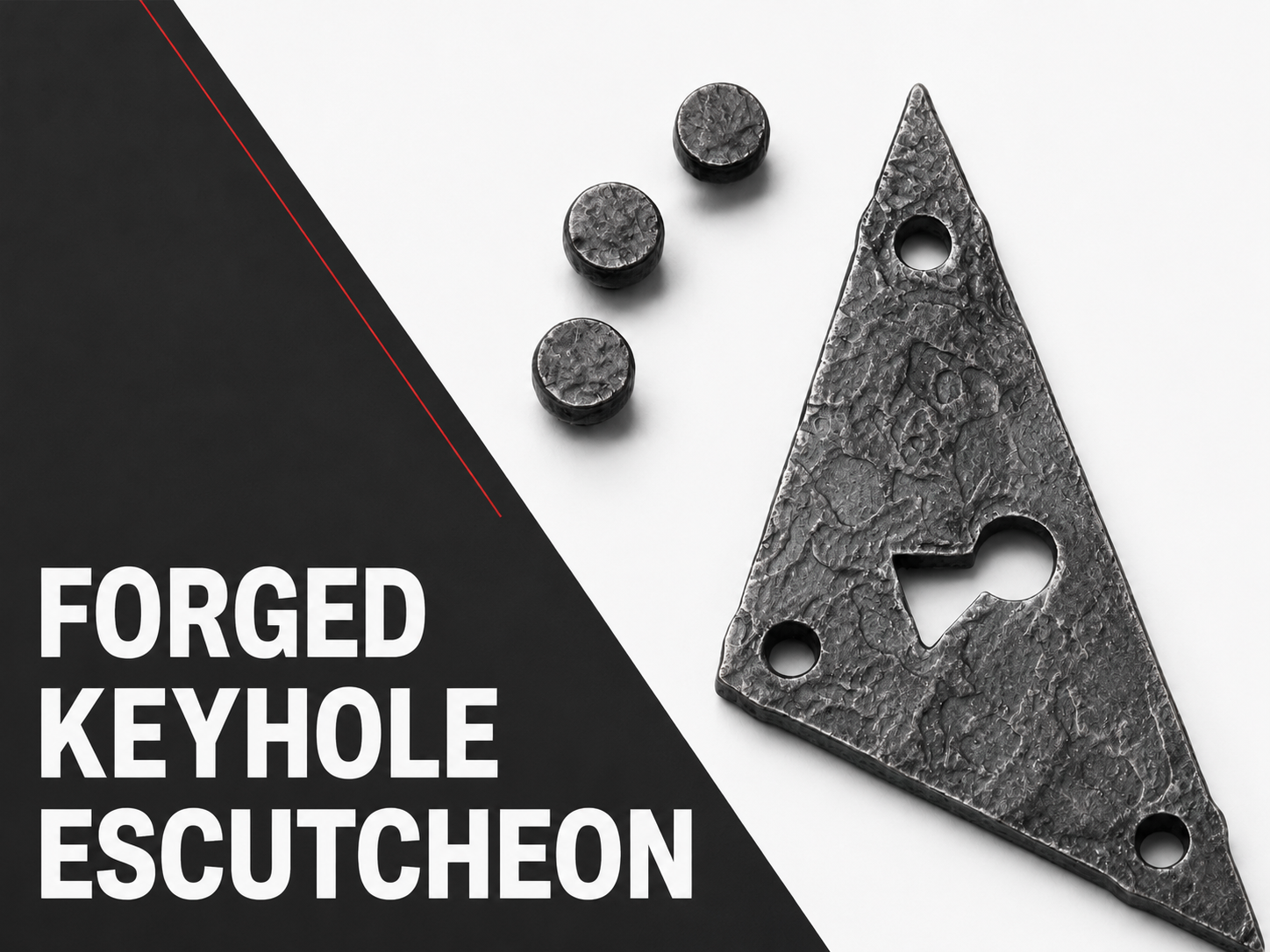 Forged Keyhole Escutcheon with Rivets