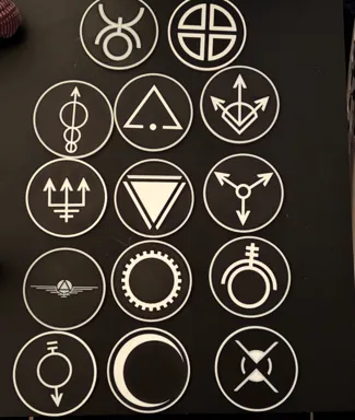 Red Rising Sigil Coaster