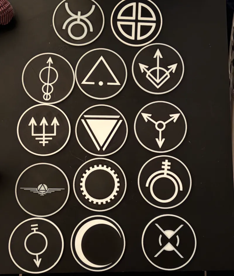 Red Rising Sigil Coaster