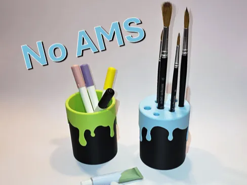 Dripping Desk organizer / Paintbrush holder