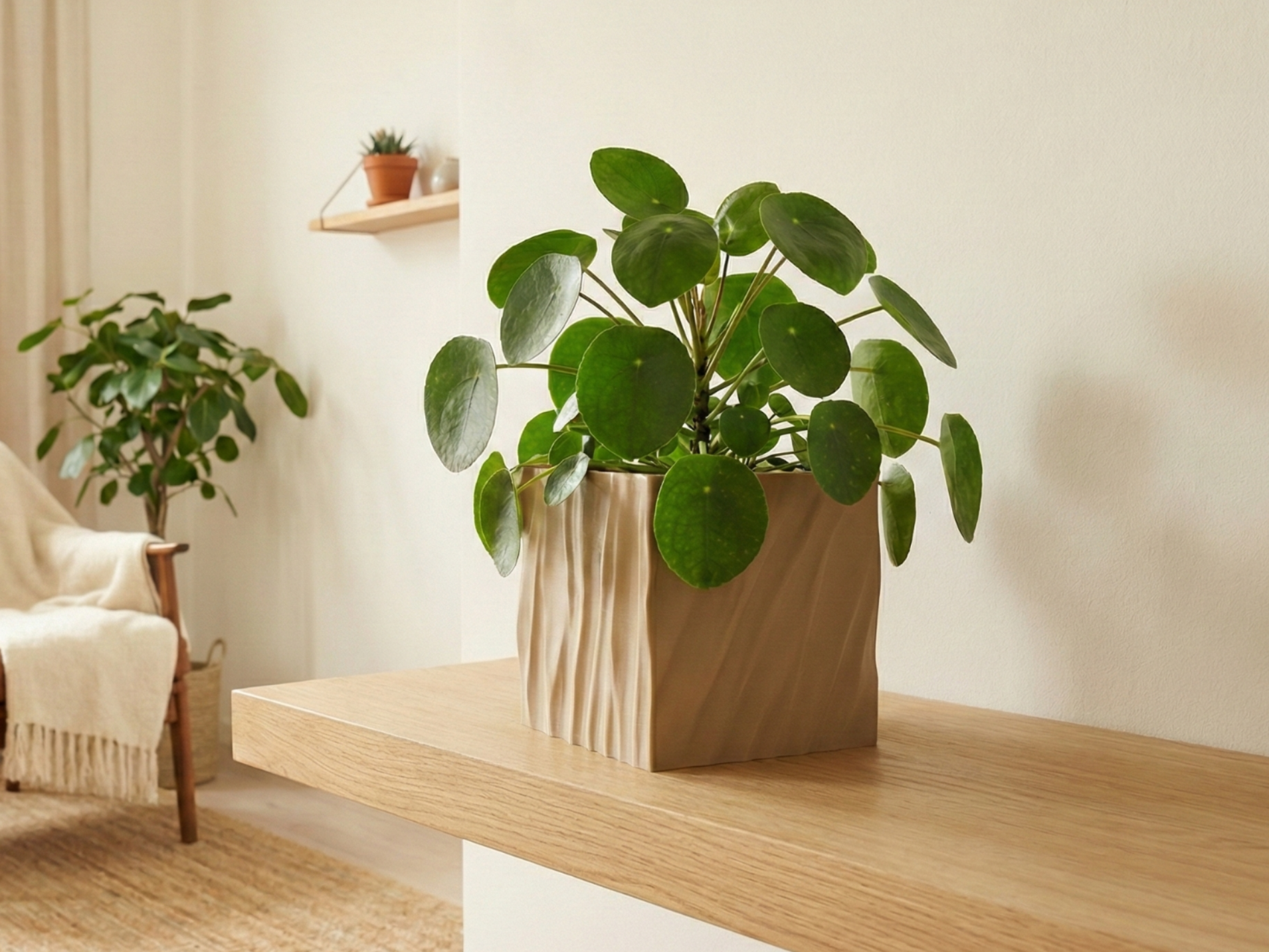 Modern Soft Fabric Wave Cube Planter Pot
