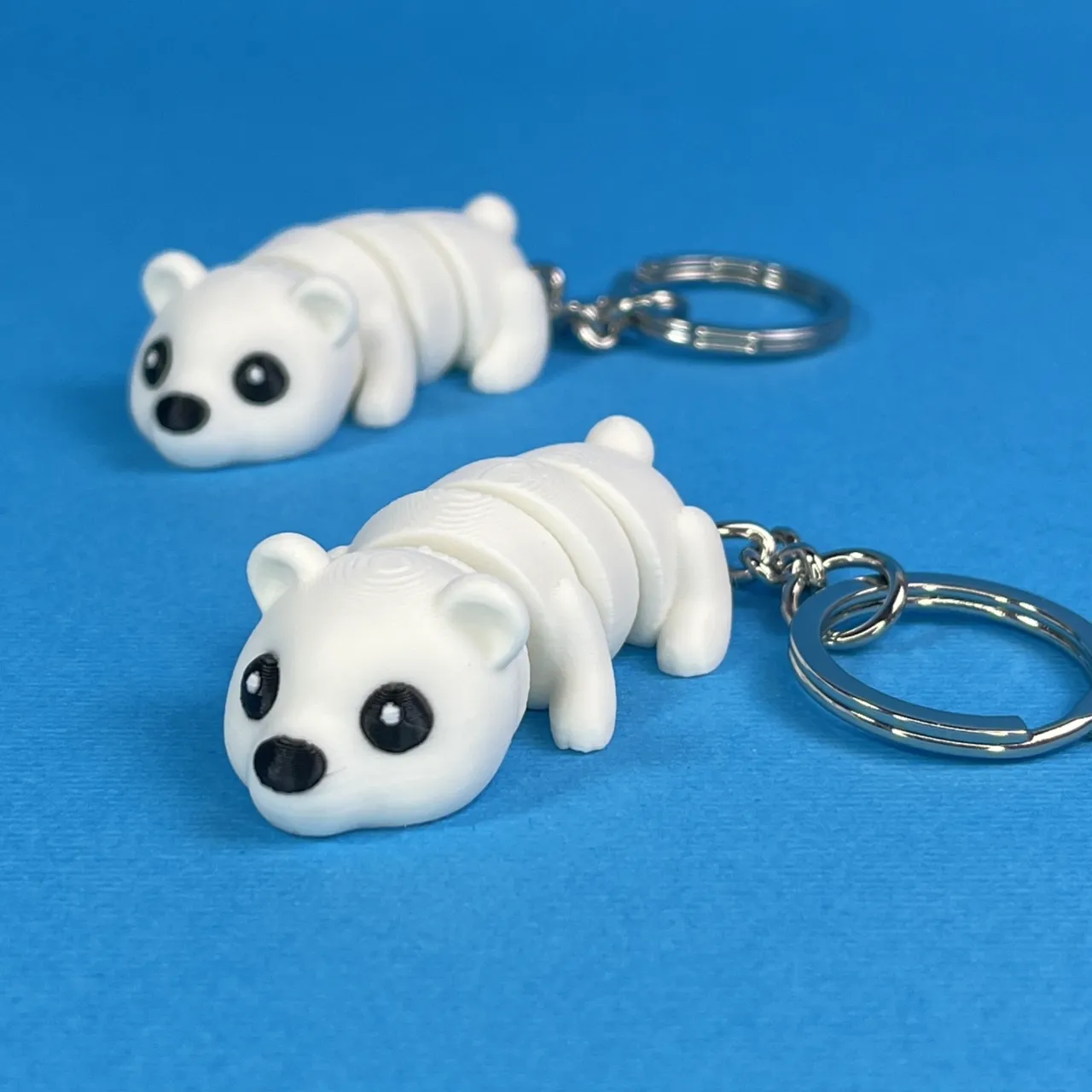 Cute Flexi Polar Bear (Toy, Keychain & Magnet) view 4