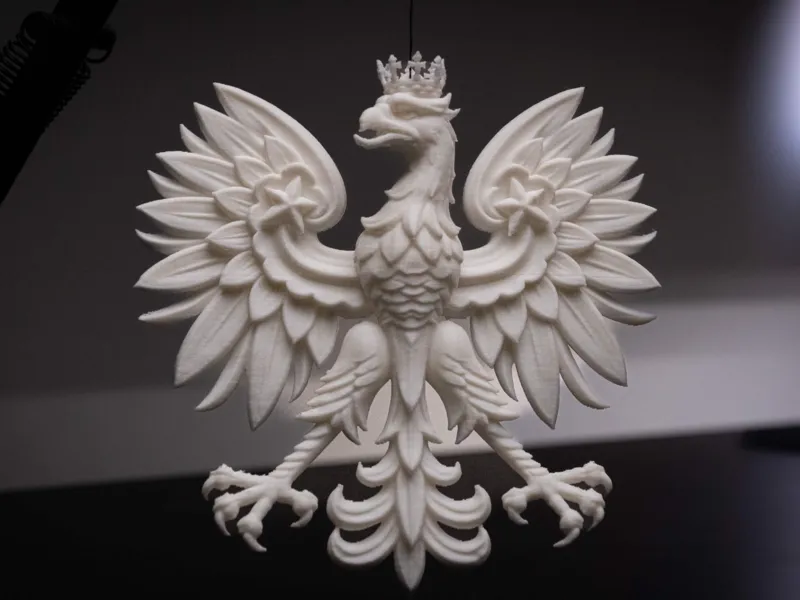 The Polish national emblem, the White Eagle, in 3D