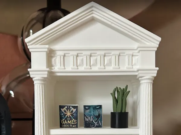 Mini bibliothèque façon temple grec