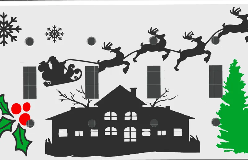 Christmas light switch plate covers