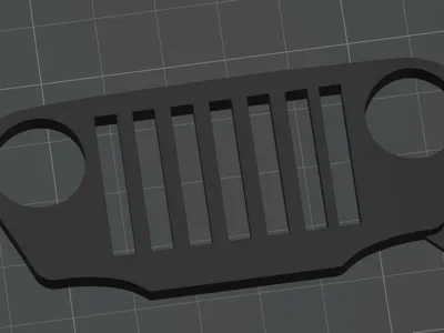 Jeep TJ Grill Keychain