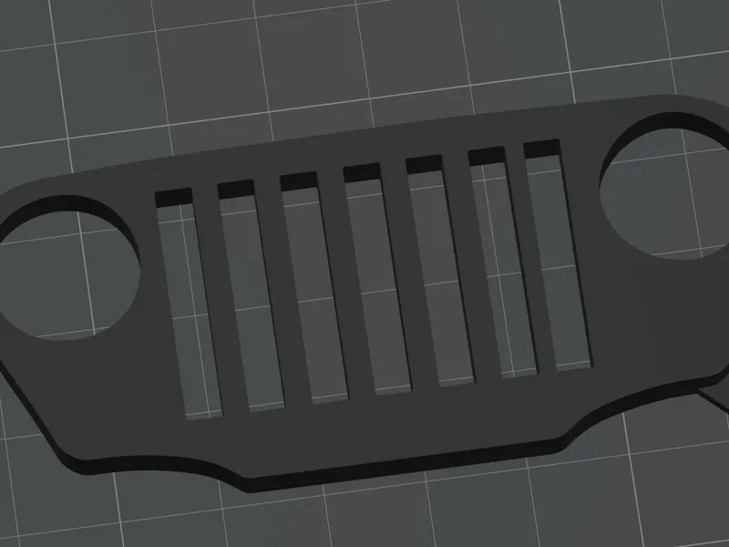 Jeep TJ Grill Keychain