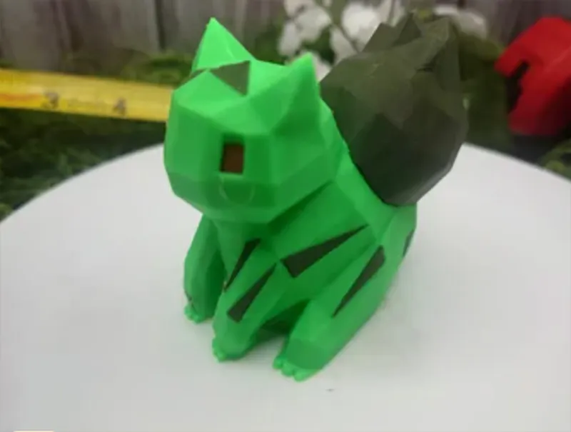 Bulbasaur Model Fully Colored Multicolor Low Poly