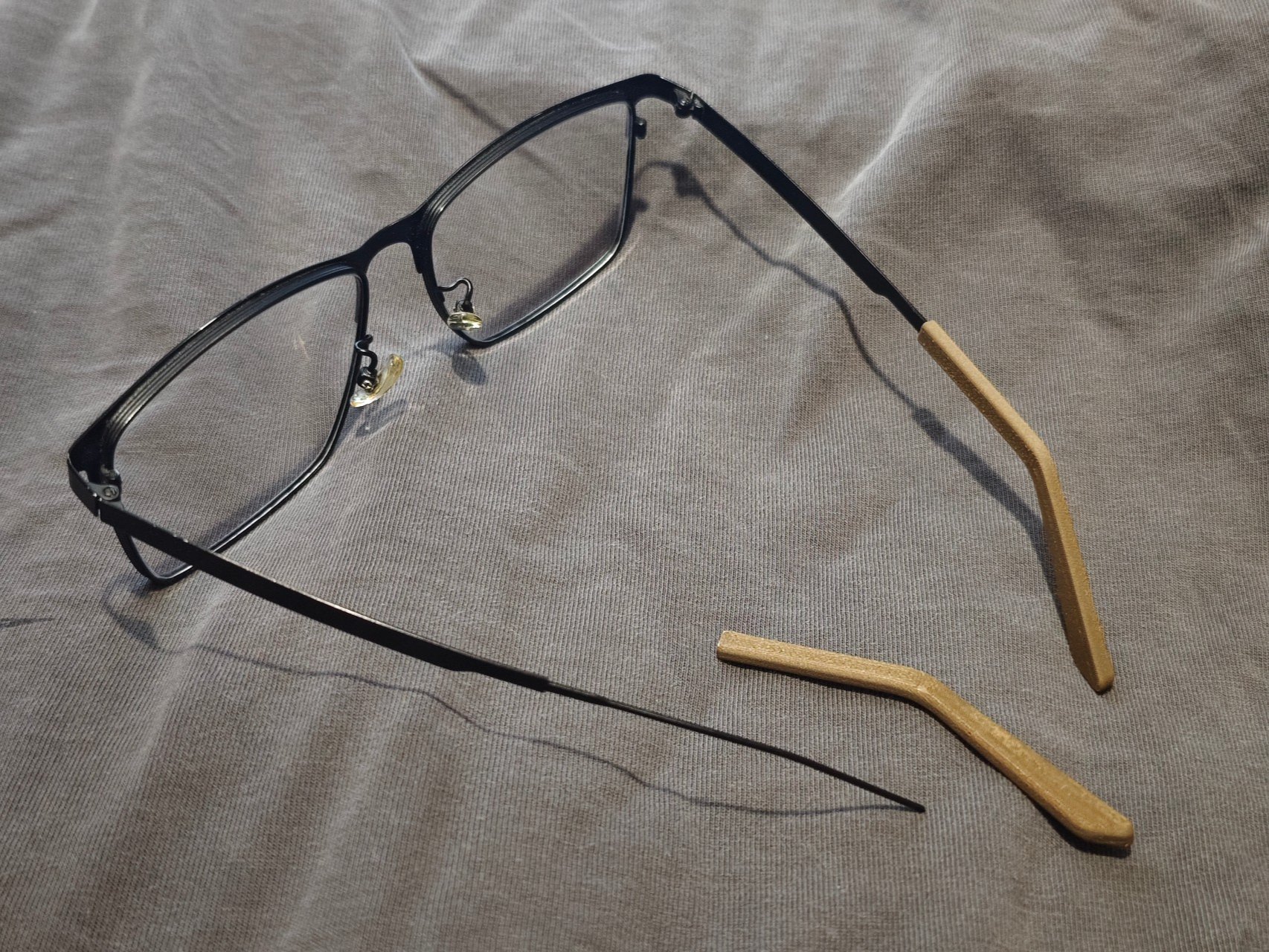 Miniatura 1 do modelo 3D 眼镜腿-方形柄 - glasses arms-Square base
