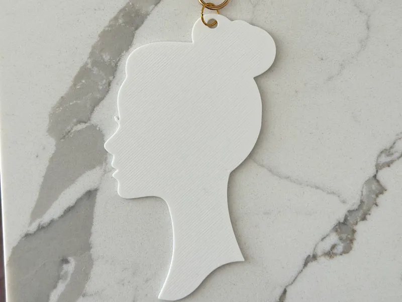 Feminine Silhouette Keychain