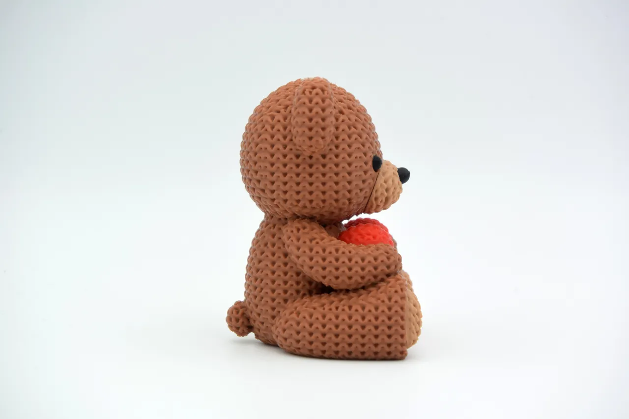 Knitted Valentine's Day Teddy Bear view 2