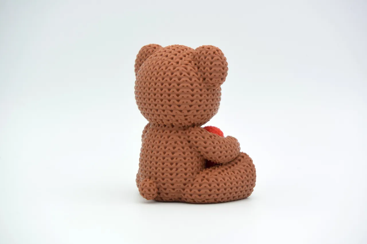 Knitted Valentine's Day Teddy Bear view 3