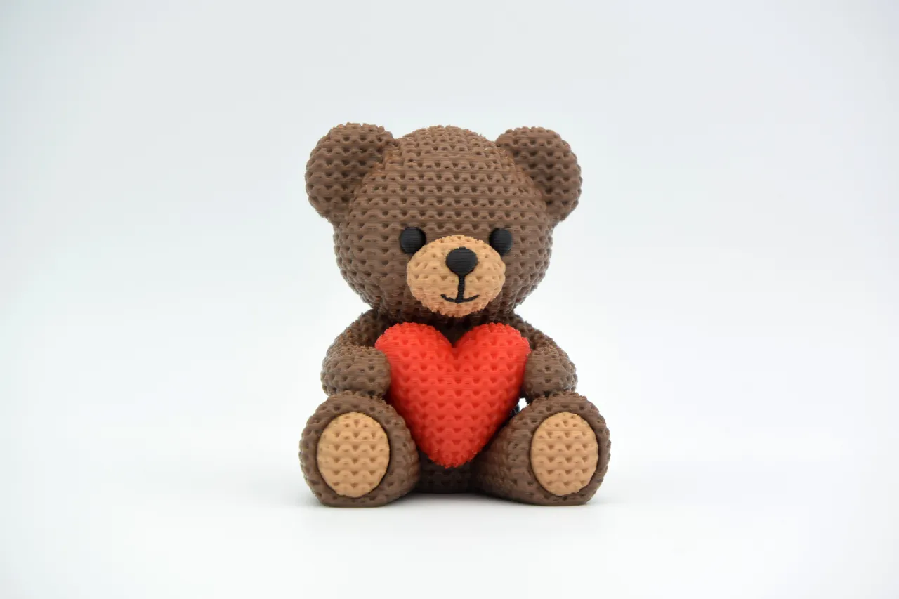 Knitted Valentine's Day Teddy Bear view 4