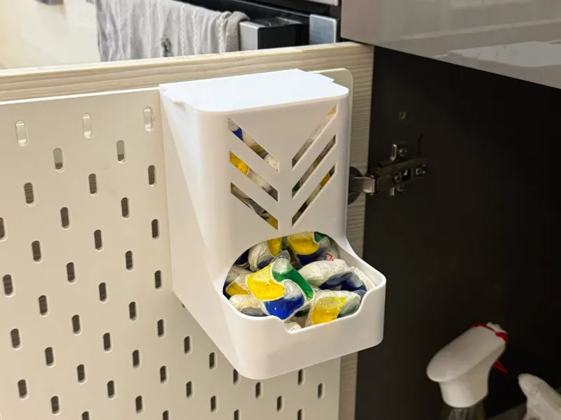 Skadis dishwasher pod/tablet dispenser