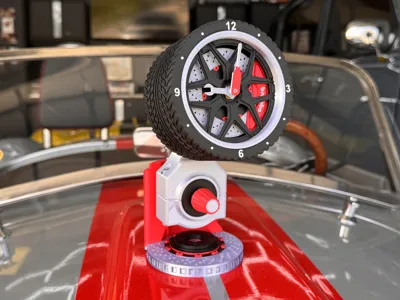 The Wheel Clock by Mono98 MakerWorld: Download Free 3D Models