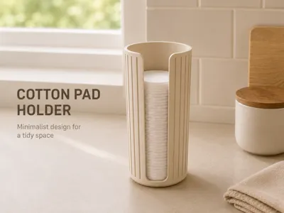 Cotton Pad Holder – Minimalist Bathroom Organizer