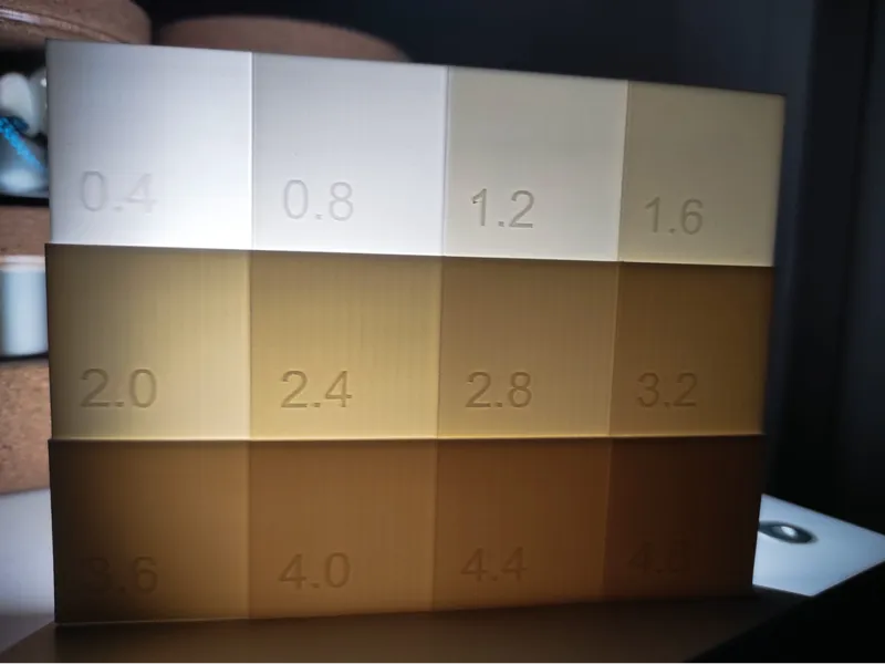 Litophane thickness test 0.4 Nozzle