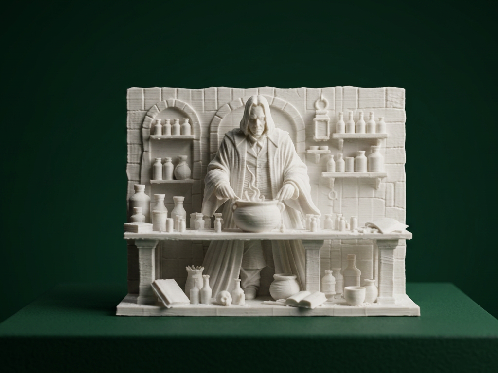 Severus Snape Potions Laboratory Diorama 3D Model
