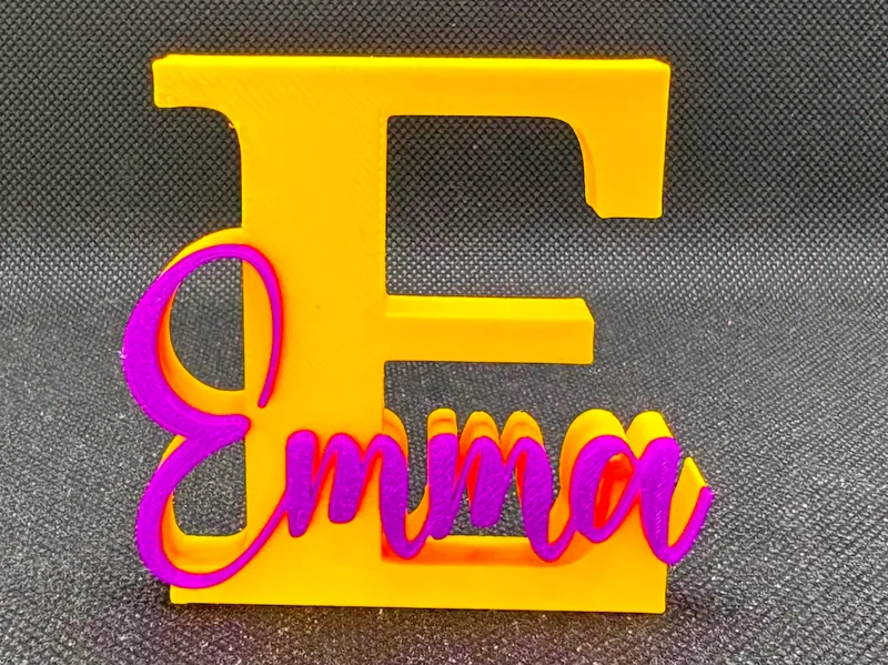 EMMA name ornament sign nametag