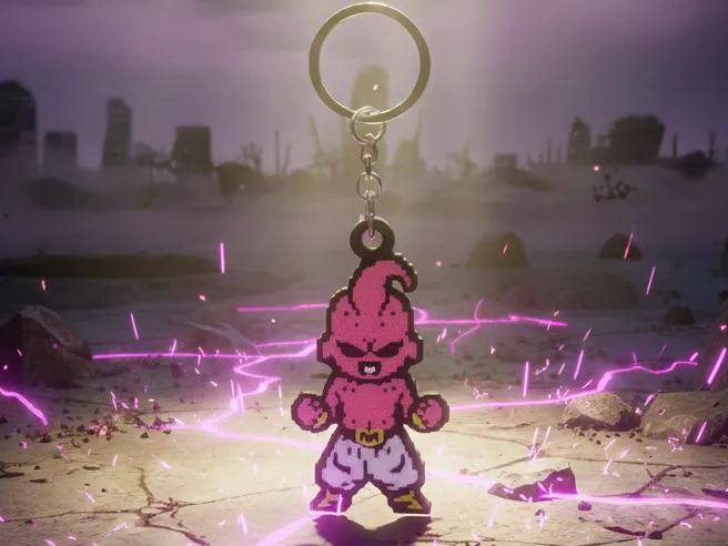Dragonball Z - Kid Buu 8-bit Keychain