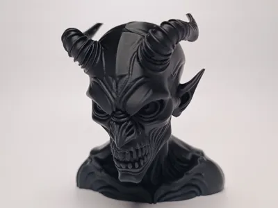 A Demonic Head Sculpture