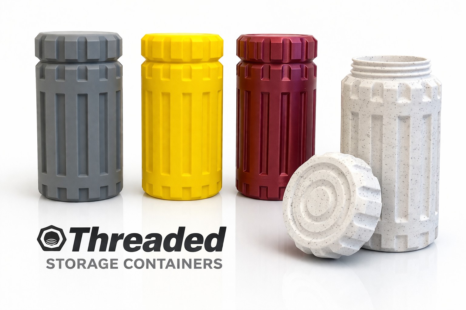 Miniatura 2 do modelo 3D Threaded Storage Containers