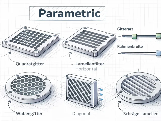 Parametric Ventilation / Filter Grid - OpenSCAD