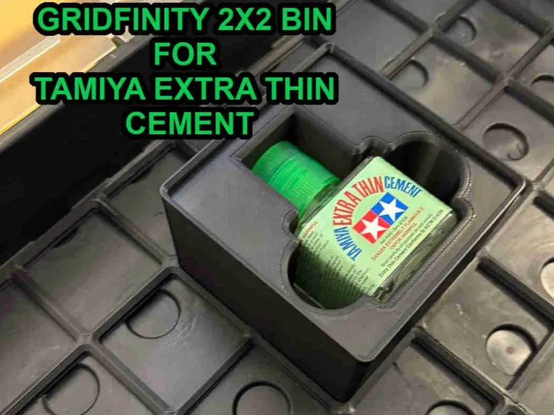 Gridfinity 2x2x7 Bin for Tamiya Extra Thin Cement 