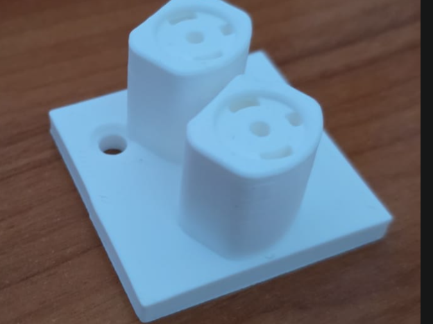 basetta doppia  per   filamento ptfe diritta  