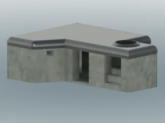Bunker WW2 wargaming tabletop terrain diarama V1