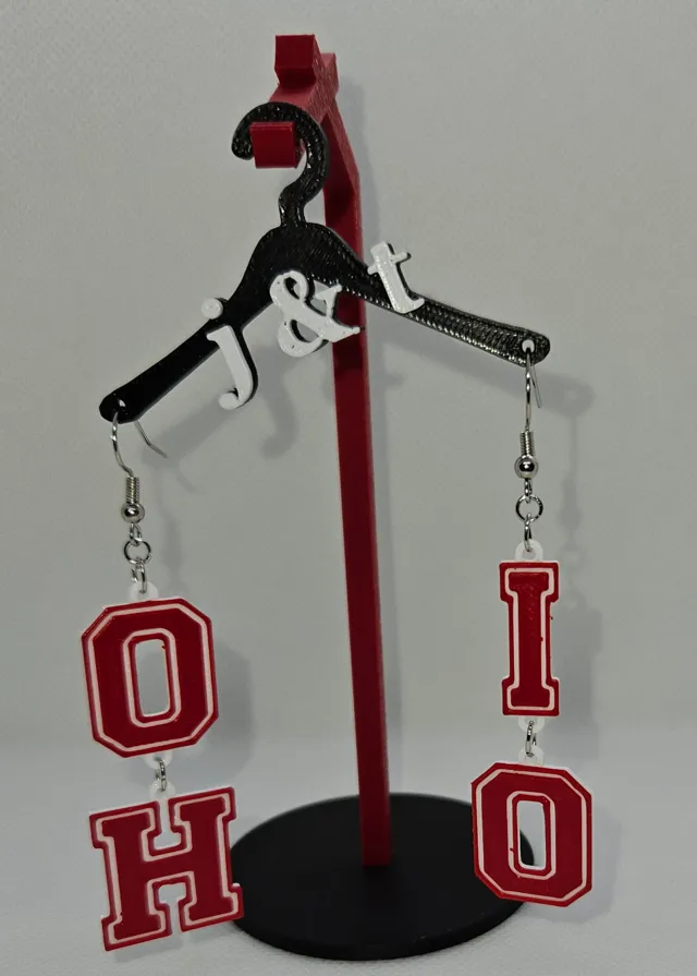 O-H-I-O Earrings - Ohio State Buckeyes
