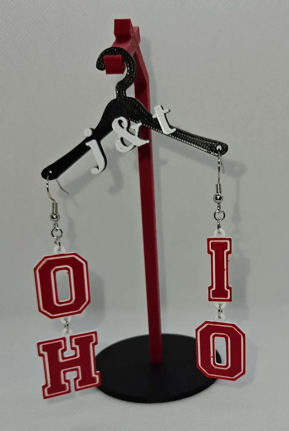 O-H-I-O Earrings - Ohio State Buckeyes view 2
