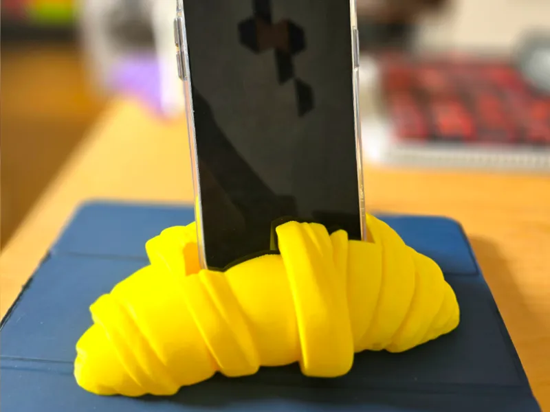 Yummy croissant phone stand