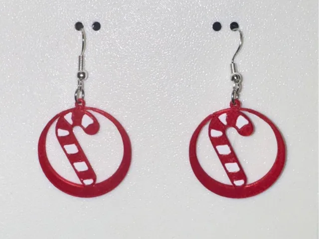 PENDIENTES BASTON NAVIDAD