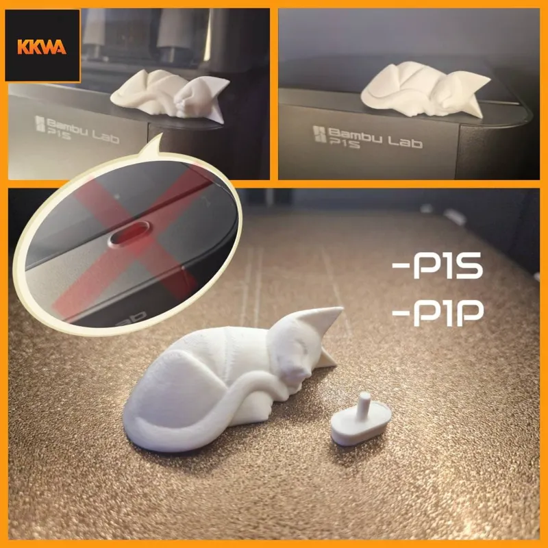 Case plug / Top cover Bambulab - cat - P1S/P1P