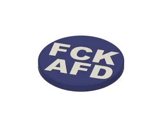 FCK AFD, Einkaufswagenchip, 1 Euro Größe