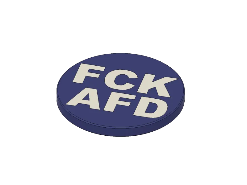 FCK AFD, Einkaufswagenchip, 1 Euro Größe