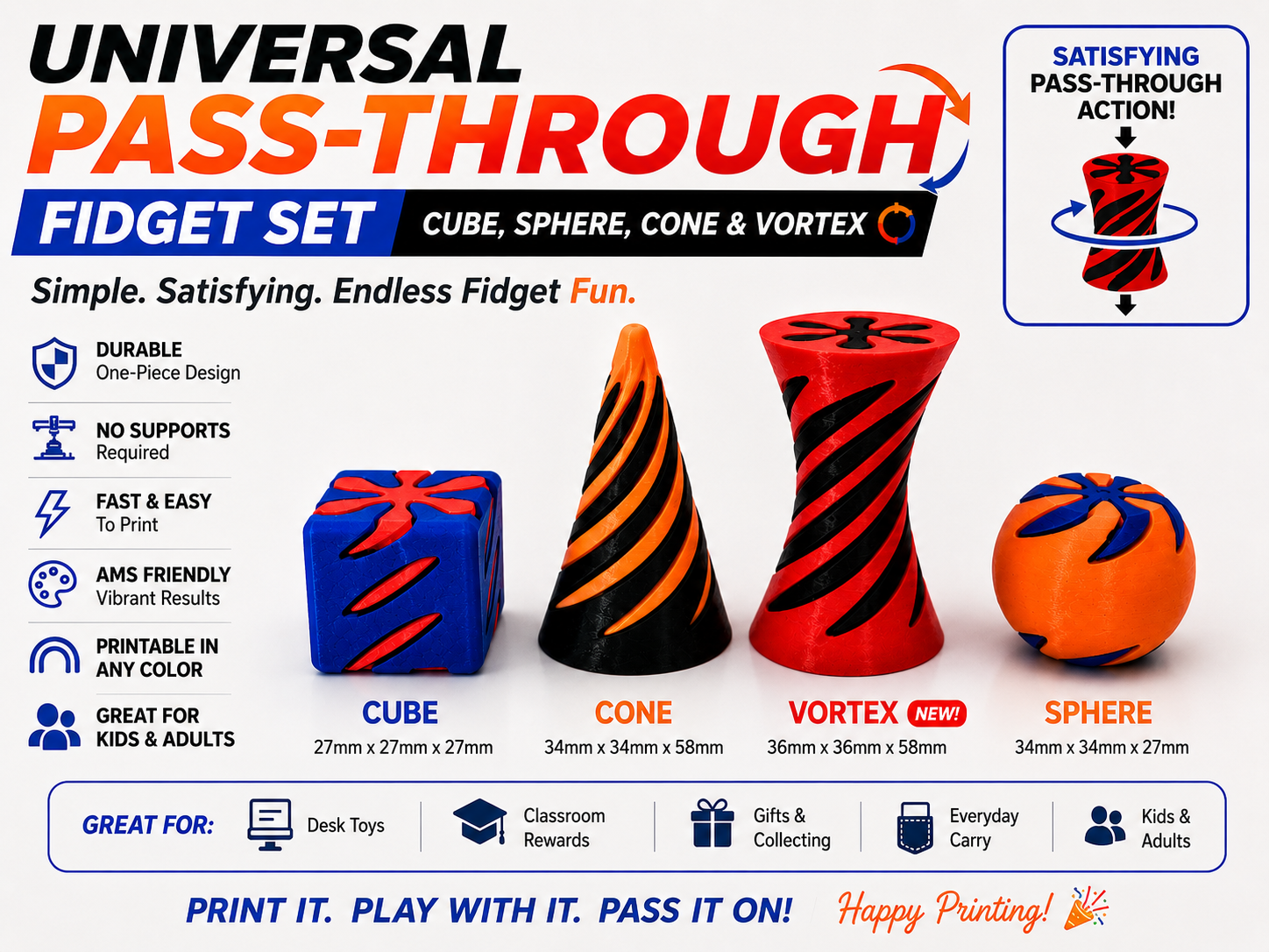 pass through fidget toy pack