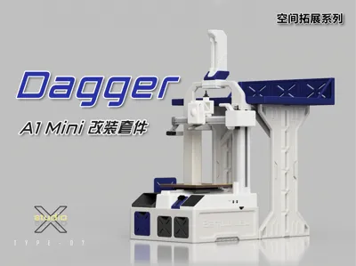Space Expansion Series - A1 mini Modification Kit (Storage Base + Top Shelf + Built-in Poop Bin + Top AMS lite Mount)
