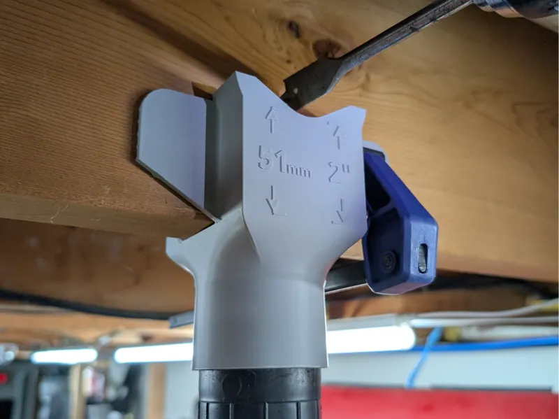 Shop-Vac Attachment for Drilling Floor Joists