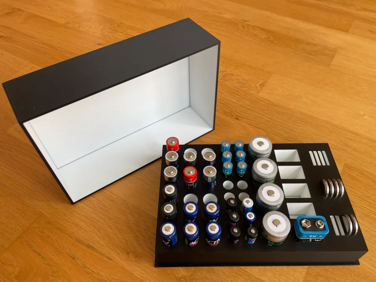 Battery Storage Box - Free 3D Print Model - MakerWorld
