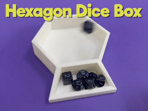 Boîte à dés hexagonale