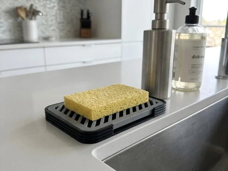 Modern Waterfall Sponge & Soap Holder - Parametric