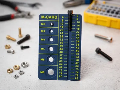Your Pocket Gauge for Screws & Nuts - M-Card