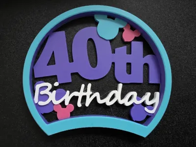 40th Birthday - 5 Magnet Ear