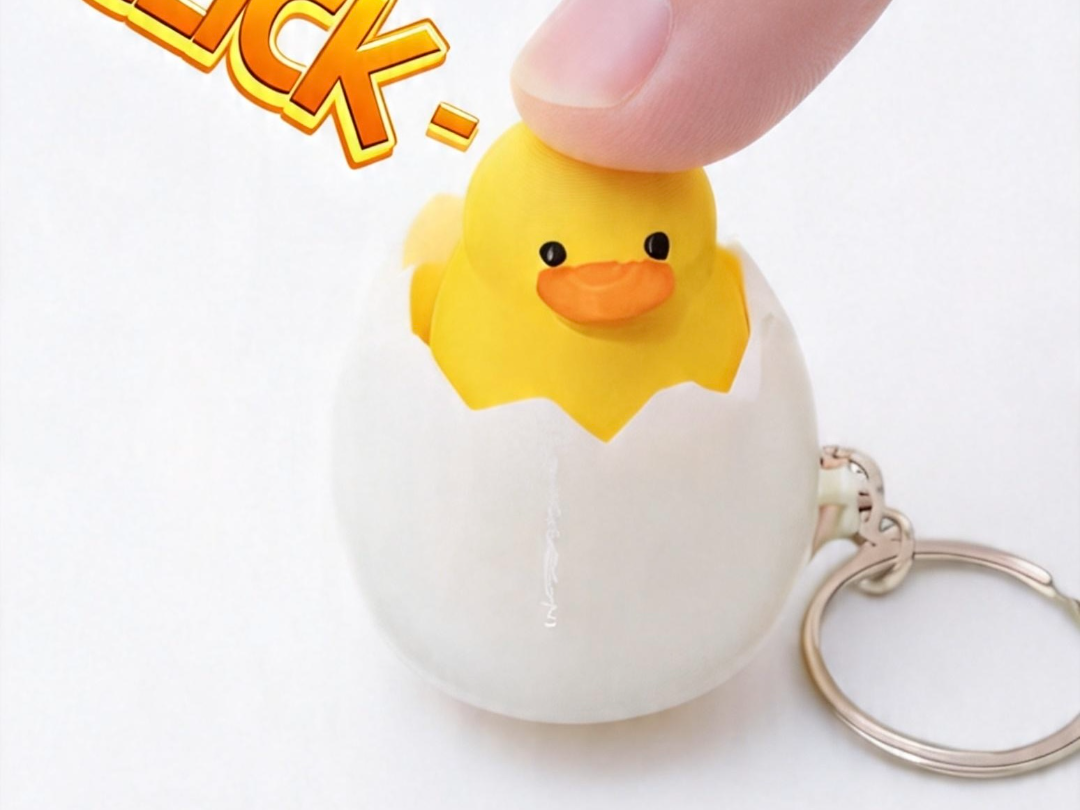 Hatching Duck Keychain Clicker – No Supports