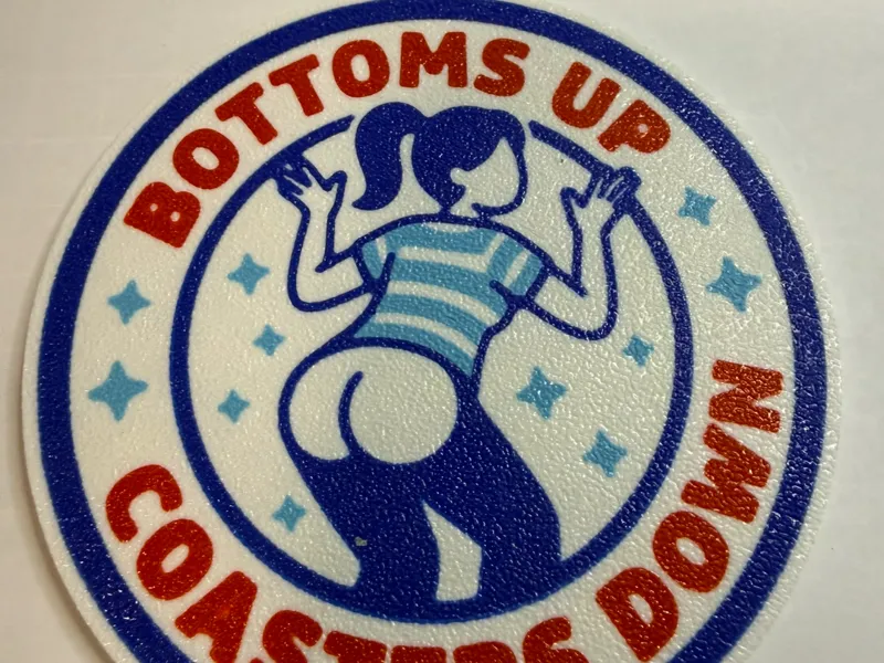 Bottoms Up! coaster