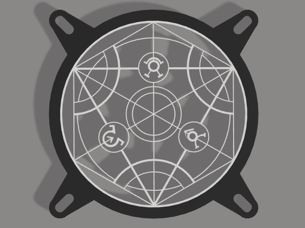 120mm RGB Fan Cover - Fullmetal Alchemist Circle